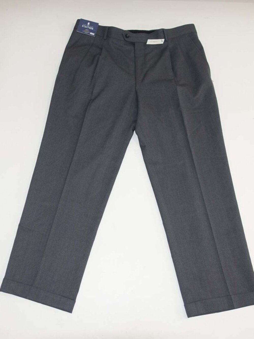 Stafford Men's Travel Classic Fit Suit Separate Pants 38 x 29 NWT Medium Gray